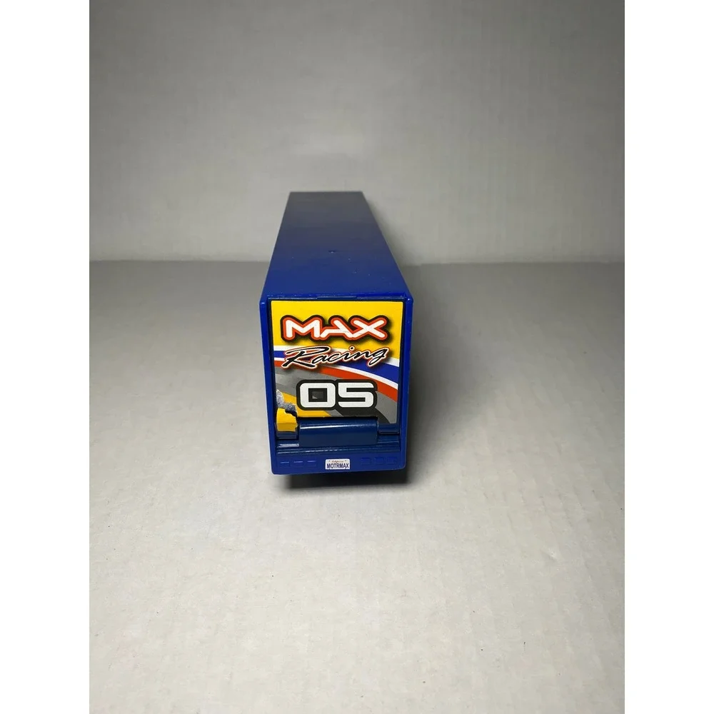 MotorMax Max Racing 05 Toy Hauler Trailer Blue Diecast Car Carrier Accessory